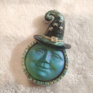 Kirks Folly Blue Moon Brooch with Hat